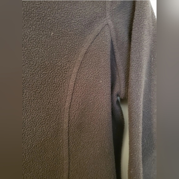 LANDS END WOMEN'S FLEECE 1/4 ZIP PULL OVER JACKET POLARTEC BLACK SIZE SMALL 6-8 - Picture 7 of 10